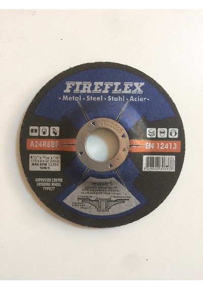 Fireflex 115 Mm 6 Mm Çabak Alma Taşlama Taşı 2 Adet N11.456