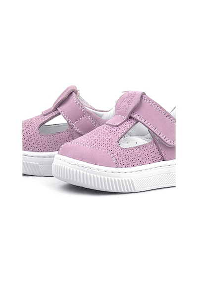 Rakerplus Bheem Hakiki Deri Pudra Cırtlı Bebek Sneaker Sandalet Pudra