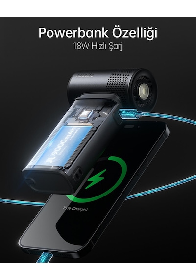 Handheld Fan Ultra 2 9000mah Gri El Fanı / Fener