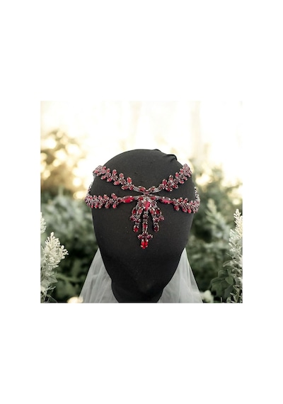 Alınlık Gelin,kına,nişan,söz,after,bride,party Taç Bordo - 694982827 Bordo