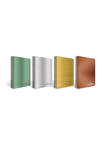 Faber Castell A4 120Yp Çizgili Pp Kapak Metalik Spiralli Defter