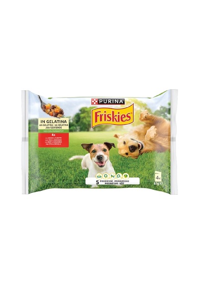 3 Adet Friskies Yaş Köpek Maması Tavuk Ördek 4x85 G