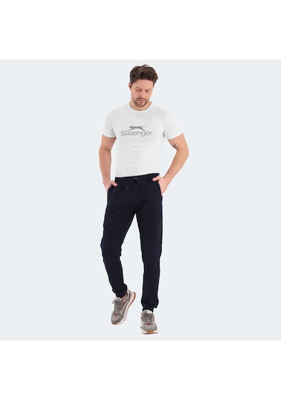 Slazenger VENOM Erkek Fermuar Cepli Dar Paça Lacivert Eşofman Altı