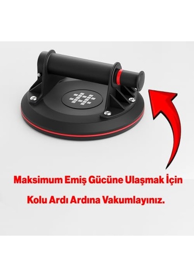 140 Kg Vakumlu Vantuz Yüksek Güçlü Emiş Cam Seramik Mermer Ağır Yük Taşıma Vakum Vantus