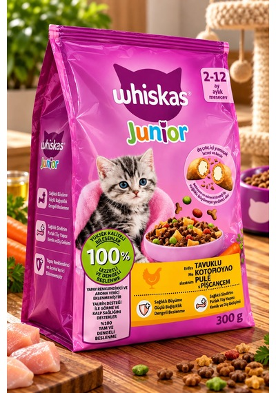 Whiskas Junior Yavru Kedi Maması Etli Sebzeli Tavuklu
