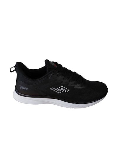 Jump Erkek Gri Siyah Fileli Memory İç Taban Sneaker Spor Ayakkabı Siyah