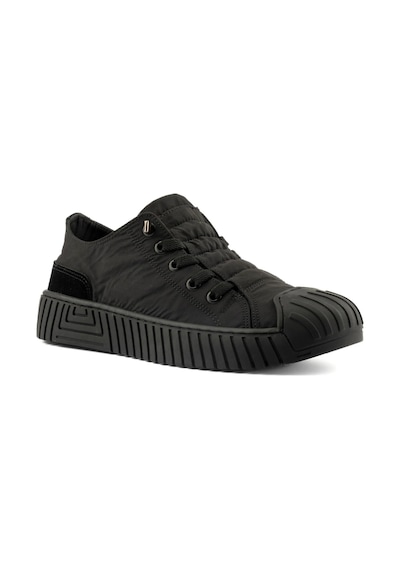 Gamelu Vıgor Unisex Lastikli Memory Foam Keten Sneaker Ayakkabı Siyah