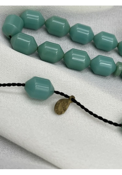 El Boy Kapsül Kesim Çağla Yeşili Katalin Tesbih 7x10 Mm Yeşil