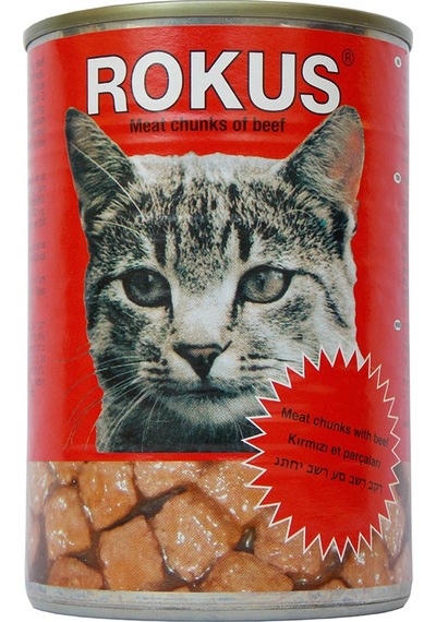Rokus Dana Etli Konserve Yetişkin Kedi Maması 410 G