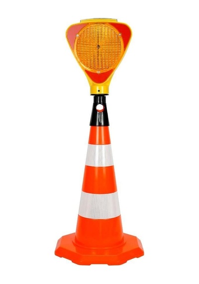 10 Adet Pvc Trafik Konisi 52 Cm Çift Reflektifli Trafik Dubası Seti-3547
