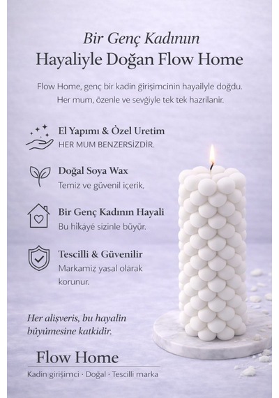 Soya Mum,dekoratif Lüks & El Yapımı Doğal Mum,uzun Yanma Süreli Şık Ev Hediyesi,ev Süsü Beyaz 360 G Beyaz