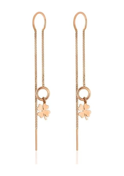 By Golden House Yonca Sallantılı Küpe-kp00126