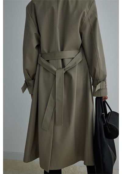 Suud Collection Açık Haki Rowe Gabardin Trençkot