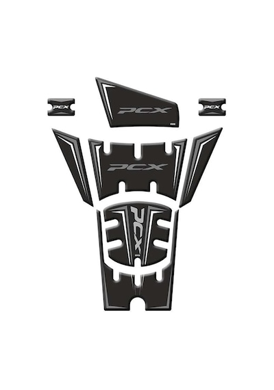 Gogo Tank Pad 004 8 Parça Honda Pcx 125 2025 Siyah Gri