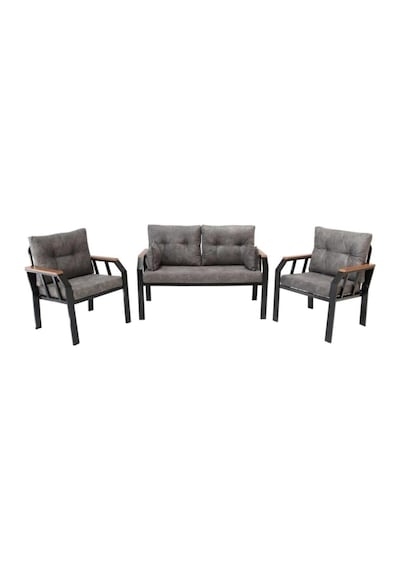 Tu Tienda Nergiz 2 1 1 Sehpa Bahçe Balkon Mobilyası,koyu Gri Gri