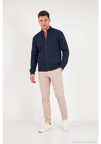 Buratti Pamuklu Regular Fit Dik Yaka Cepli Hırka Erkek Hırka 5905891 İndigo