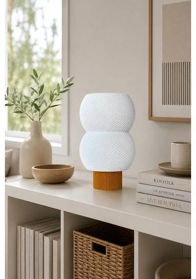 Nido Dekoratif Masa Lambası, E14 Led Uyumlu Modern Abajur Altın Sarı Diğer