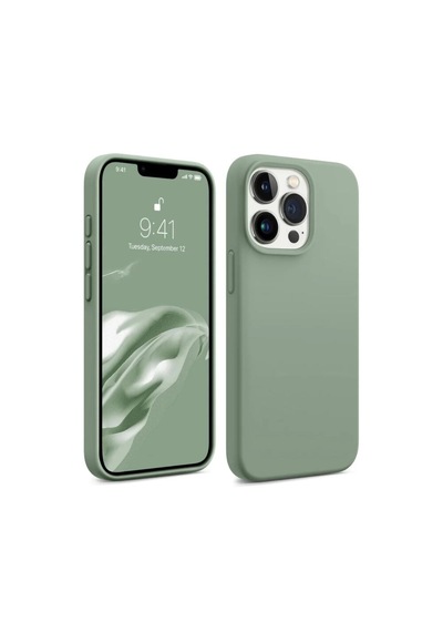 Bix İphone 14 Pro Max Silikon Kılıf Magsafe Uyumlu Güçlü Koruma Darbe Emici Kaktüs Yeşili Yeşil