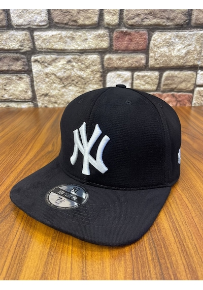 Hamze Ny Yankees New York Nakış Hip Hop Snapback Rapper Şapka Cap Siyah - Beyaz