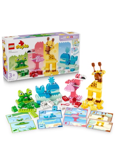 LEGO® DUPLO® Hayvan Yapma Oyunu Eğitici Oyuncak 10472 – 3 Yaş ve Üzeri için Resimli Kartlar İçeren Oyuncak Yapım Seti (94 Parça)