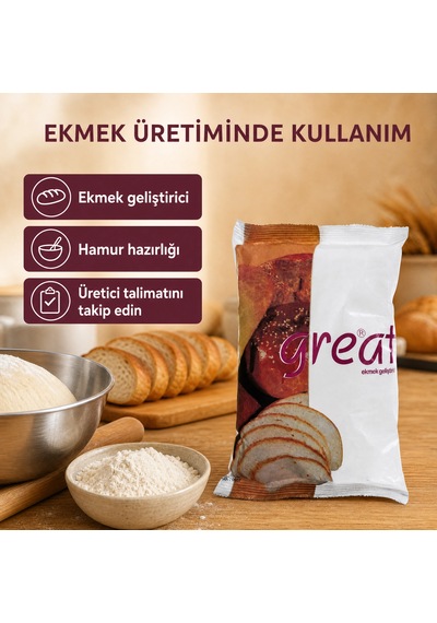Ekmek Geliştirici 2'li Avantaj Paket Ekmek, Hamburger, Bazlama, Simit Ve Poğaça İçin 1000 Gr
