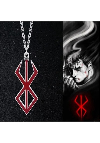Berserk Logo Anime Zincirli Kolye Çelik