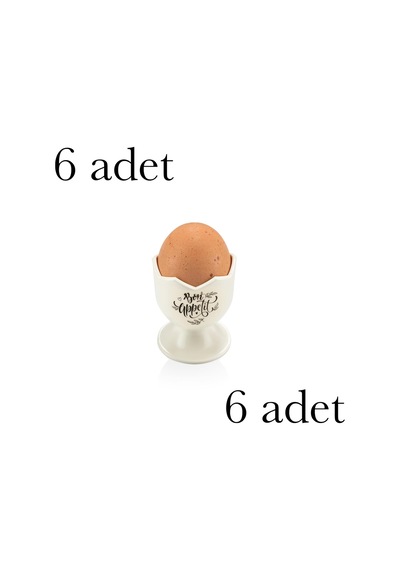 6 Adet Yumurta Masa Sofra Sunumluk Açık Ahşap