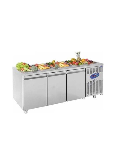 Csa Karacasan 474 Lt Üç Kapılı 700'lük Havuzlu Saladbar Buzdolabı 304 Çelik