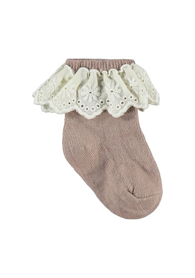 Civil Baby Çift Dantel Aksesuarlı 2'li 6-18 Ay Bebek Kız Çorap Set - Standart
