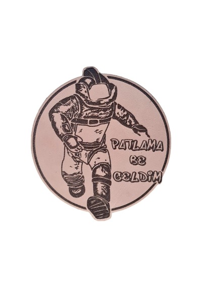 Eod Bomba İmha Deri Peç -geldim Geldim Patlama -arma - Leather Patch2 Bej