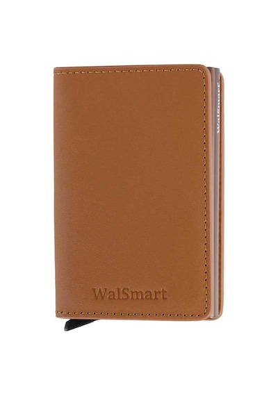 Walsmart Book Cotton Akıllı Mekanizmalı Deri Cüzdan Taba