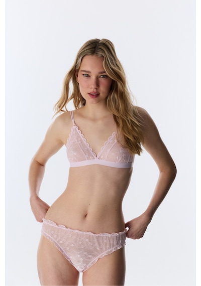 Penti Açık Pembe Full Lace Dantel Üçgen Sütyen