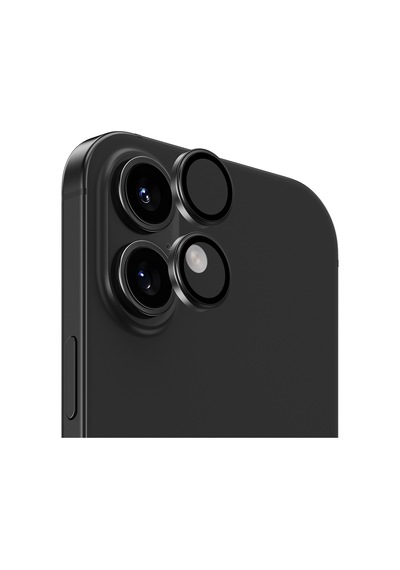 Apple Uyumlu   iPhone 16 Plus Parlama Önleyici Benks Glass Warrior Metal Kamera Lens Koruyucu Koyu Gri