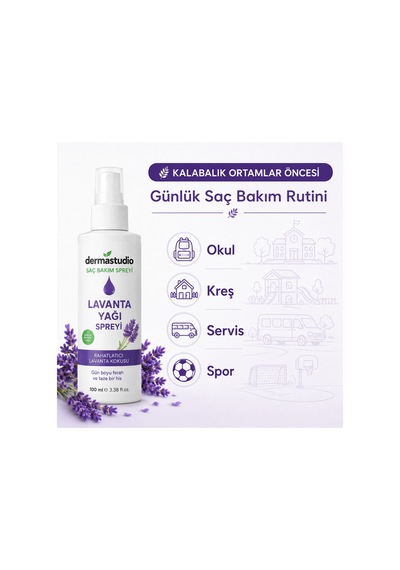 Dermastudio Lavanta Yağlı Saç Spreyi 100 Ml Doğal Ve Güvenli Saç Bakımı