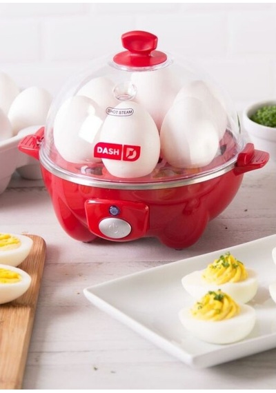 Dash Rapid Yumurta Pişirici + Mini Waffle Makinesi Premium Kahvaltı Seti Waffle Makineleri Kırmızı 3