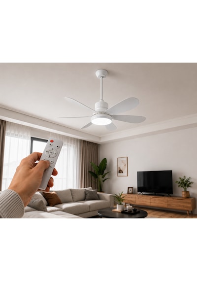 Volttrend 40w Led 6 Pervaneli Tavan Vantilatörü E27 Duylu 3 Renk Fonksiyonlu Vt-1154