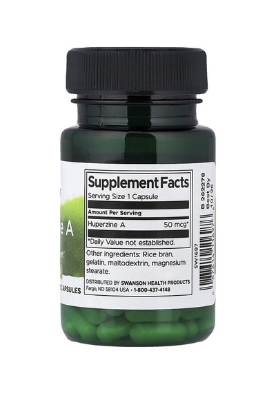 Swanson Vitamins, Huperzine A, 50 Mcg, 60 Capsules