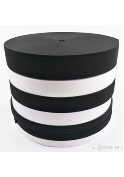 Lastik Sert Yumuşak Çamaşır Don Etek Bel Paça Bebe Lastiği 4 CM 10 M Siyah