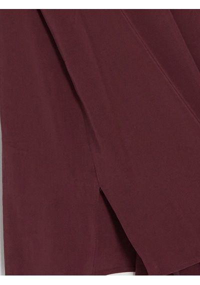 Lcwaıkıkı Curve Bordo Büyük Beden Modal Karışımlı Gömlek Tunik