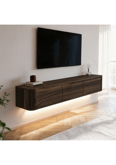 İnarch Dizayn Yoyo Led Işıklı Duvara Monte Tv Sehpası - 3 Kapaklı Modern Tv Konsolu Ceviz İnarch Dizayn Yoyo Led Işıklı Duvara Monte Tv Sehpası - 3 Kapaklı Modern Tv Konsolu Ceviz