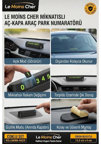 Alfa Romeo Tonale Veloce Araç Park Numaratörü Mıknatıslı Aç Kapa Telefon Numaralığı