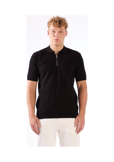 Dufy Siyah Örgü Erkek Triko - Slim Fit SIYAH