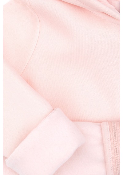 U.S. Polo Assn. Kız Çocuk Açık Pembe Kapüşonlu Fermuarlı Şardonlu Basic Sweatshirt 50316809-VR078