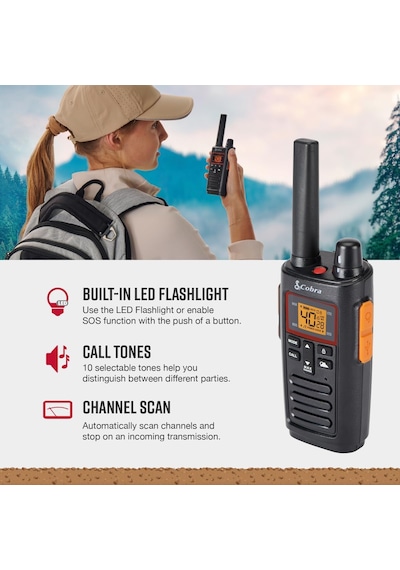 Rx380 Walkie Talkies - Şarj Edilebilir, 40 Önceden Ayarlanmış Kanal, Uzun Menzilli 8 Km İki Yön