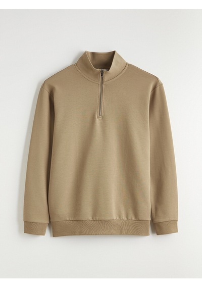 Lcw Vision Haki Dik Yaka Erkek Sweatshirt