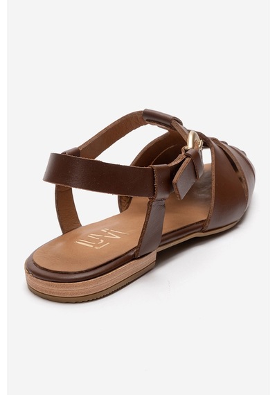 Luvi Shoes Jandor Kahverengi Hakiki Deri Kadın Sandalet