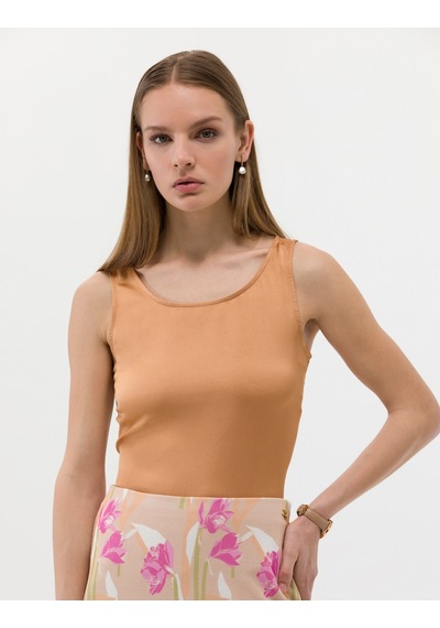 Pierre Cardin Kadın Kahverengi Kısa Kollu Bluz 50262567-vr233 Kahverengi