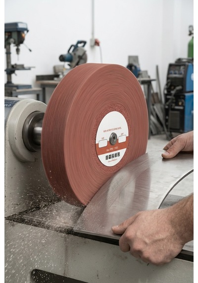 250x50 Mm P180 Polisaj Keçesi Çapak Alma Ve Metal Yüzey Parlatma Diski 1 Adet