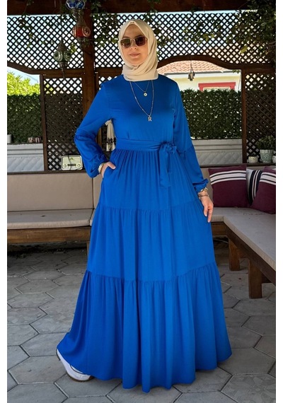 Rabia Şamlı Asil Elbise Saks Normal
