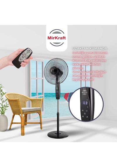 Mirkraft Fs-k40br Stand Fan Vantilatör Uzaktan Kumandalı 16''